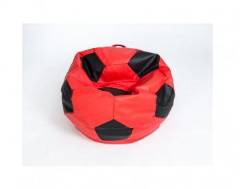 Кресло-мешок Мяч большой Экокожа красно-черное в Лысьве - lysva.mebel-74.com | фото