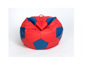 Кресло-мешок Мяч большой Экокожа красно-синее в Лысьве - lysva.mebel-74.com | фото