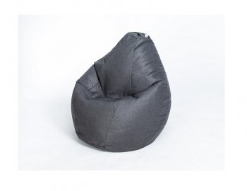 Кресло-мешок Груша велюр темно - серое среднее в Лысьве - lysva.mebel-74.com | фото