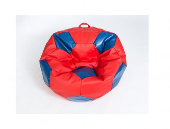 Кресло-мешок Мяч большой Экокожа красно-синее в Лысьве - lysva.mebel-74.com | фото