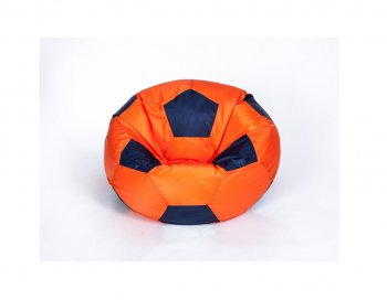 Кресло-мешок Мяч малый оранжево-черное в Лысьве - lysva.mebel-74.com | фото