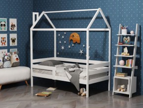 Детская кровать-домик из массива березы Соня-6 (800*1600) Белый/Лак в Лысьве - lysva.mebel-74.com | фото