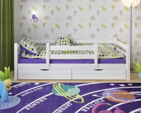 Детская кровать из массива березы Соня-5 (Белый/Лак) в Лысьве - lysva.mebel-74.com | фото