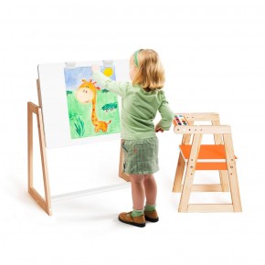 Детская растущая парта и стул Я САМ "Краски" (Оранжевый) в Лысьве - lysva.mebel-74.com | фото