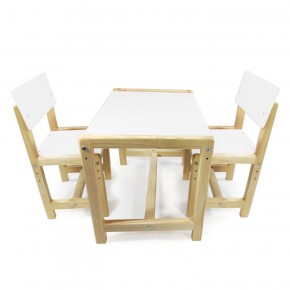 Детский растущий комплект стол и два стула  Я САМ "Лофт" (Белый, Сосна) в Лысьве - lysva.mebel-74.com | фото