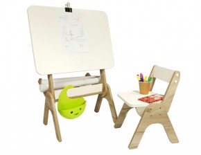 Детский растущий стол-парта и стул Я САМ "Умка" (Дуб/Серый) в Лысьве - lysva.mebel-74.com | фото