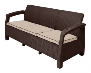 Диван Yalta Premium Sofa 3 Set (Ялта) шоколадный (+подушки под спину) в Лысьве - lysva.mebel-74.com | фото