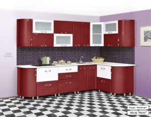Кухонный гарнитур Ника-1 Мыло 2700*1500 в Лысьве - lysva.mebel-74.com | фото