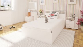 Камелия Кровать 1200, цвет белый, ШхГхВ 123,5х217х78,2 см., сп.м. 1200х2000 мм., без матраса, основание есть в Лысьве - lysva.mebel-74.com | фото