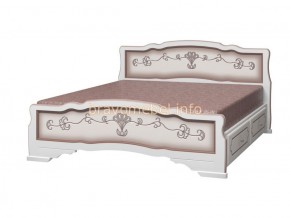 КАРИНА-6 Кровать из массива 1800 (Дуб молочный) с 2-мя ящиками в Лысьве - lysva.mebel-74.com | фото