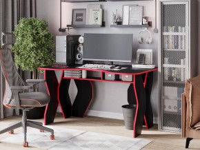 Компьютерный стол КЛ №9.0 (Черный/Красный) в Лысьве - lysva.mebel-74.com | фото