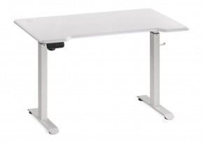 Компьютерный стол Маркос с механизмом подъема 120х75х75 белый / шагрень белая в Лысьве - lysva.mebel-74.com | фото