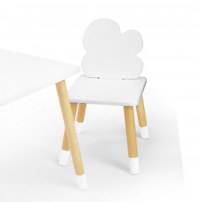 Комплект детской мебели стол и два стула Облачко (Белый/Белый/Береза) в Лысьве - lysva.mebel-74.com | фото