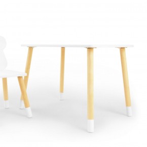 Комплект детской мебели стол и стул Облачко (Белый/Белый/Береза) в Лысьве - lysva.mebel-74.com | фото