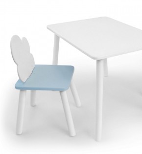 Комплект детской мебели стол и стул Облачко (Белый/Голубой/Белый) в Лысьве - lysva.mebel-74.com | фото