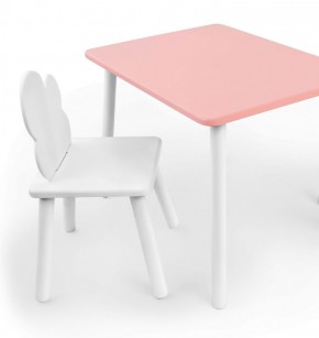 Комплект детской мебели стол и стул Облачко (Розывый/Белый/Белый) в Лысьве - lysva.mebel-74.com | фото