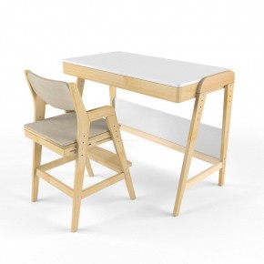 Комплект растущий стол и стул с чехлом 38 попугаев «Вуди» (Белый, Береза, Беж) в Лысьве - lysva.mebel-74.com | фото