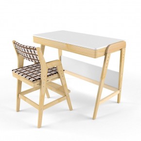 Комплект растущий стол и стул с чехлом 38 попугаев «Вуди» (Белый, Без покрытия, Клетка) в Лысьве - lysva.mebel-74.com | фото