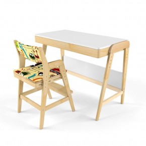 Комплект растущий стол и стул с чехлом 38 попугаев «Вуди» (Белый, Без покрытия, Монстры) в Лысьве - lysva.mebel-74.com | фото
