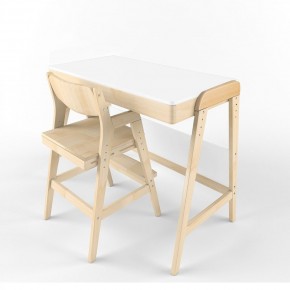Комплект растущий стол  стул 38 попугаев «Вуди» (Белый, Береза) в Лысьве - lysva.mebel-74.com | фото