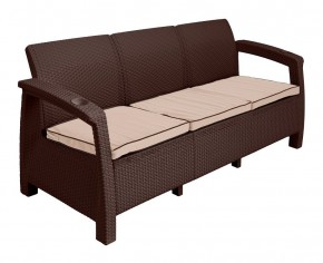 Комплект уличной мебели Yalta Premium Terrace Triple Set (Ялта) шоколадный (+подушки под спину) в Лысьве - lysva.mebel-74.com | фото