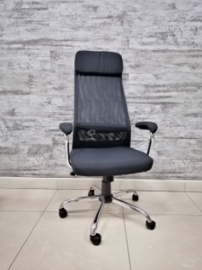 Кресло Barneo K-115 для персонала (черная ткань, черная сетка) в Лысьве - lysva.mebel-74.com | фото