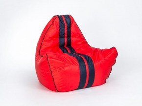 Кресло бескаркасное Авто (Красное с черной полосой) в Лысьве - lysva.mebel-74.com | фото