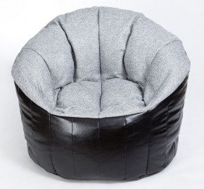 Кресло бескаркасное Релакс Люкс (Серый/Черный) в Лысьве - lysva.mebel-74.com | фото