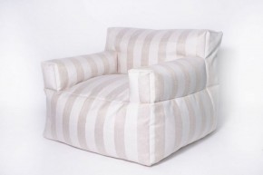 Кресло бескаркасное Уют полоса (Молочный) в Лысьве - lysva.mebel-74.com | фото