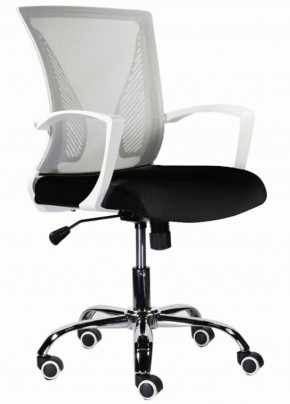 Кресло BRABIX "Wings MG-306" (пластик белый, хром, сетка, серое/черное) 532010 в Лысьве - lysva.mebel-74.com | фото