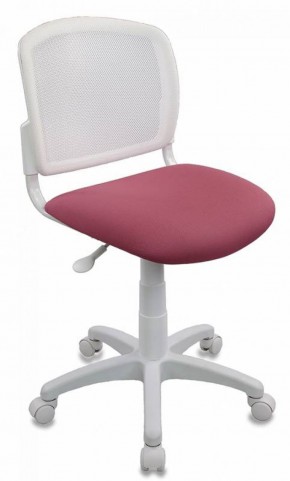 Кресло детское Бюрократ CH-W296NX/26-31 белый TW-15 розовый 26-31 в Лысьве - lysva.mebel-74.com | фото
