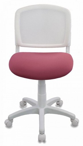 Кресло детское Бюрократ CH-W296NX/26-31 белый TW-15 розовый 26-31 в Лысьве - lysva.mebel-74.com | фото