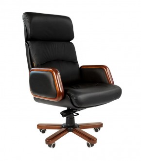 Кресло для руководителя CHAIRMAN 417 (Натуральная кожа) Черное в Лысьве - lysva.mebel-74.com | фото