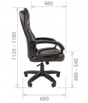 Кресло для руководителя  CHAIRMAN 432 (Экокожа черная) в Лысьве - lysva.mebel-74.com | фото