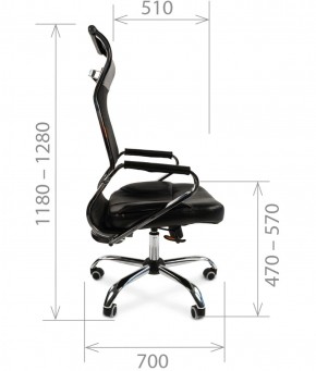 Кресло для руководителя CHAIRMAN 700 (Сетка) Черное в Лысьве - lysva.mebel-74.com | фото