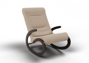 Кресло-качалка Мальта 10-Т-П (ткань/венге) ПЕСОК в Лысьве - lysva.mebel-74.com | фото