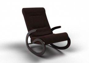 Кресло-качалка Мальта 10-Т-Ш (ткань/венге) ШОКОЛАД в Лысьве - lysva.mebel-74.com | фото