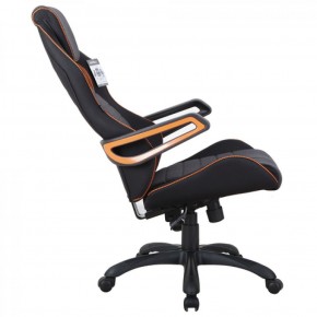 Кресло компьютерное BRABIX Techno Pro GM-003 (ткань черное/серое, вставки оранжевые) 531813 в Лысьве - lysva.mebel-74.com | фото
