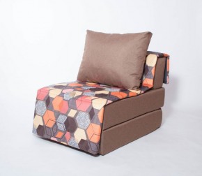 Кресло-кровать бескаркасное Харви (коричневый-геометрия браун) в Лысьве - lysva.mebel-74.com | фото