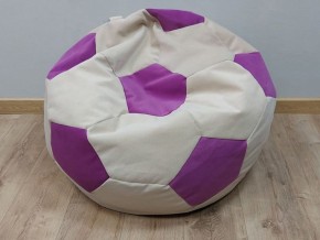 Кресло-мешок Мяч M (Nice Vanilla-Shaggy Fuchsia) в Лысьве - lysva.mebel-74.com | фото
