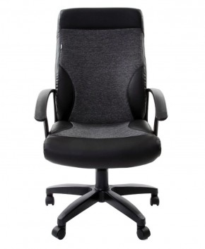 Кресло офисное BRABIX "Trust EX-535" (экокожа/черная/ткань серая) 531383 в Лысьве - lysva.mebel-74.com | фото