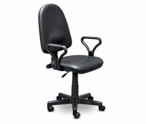 Кресло офисное Престиж+ (черный кожзам PV-1) г/п 140/ПВМ/ гольф в Лысьве - lysva.mebel-74.com | фото