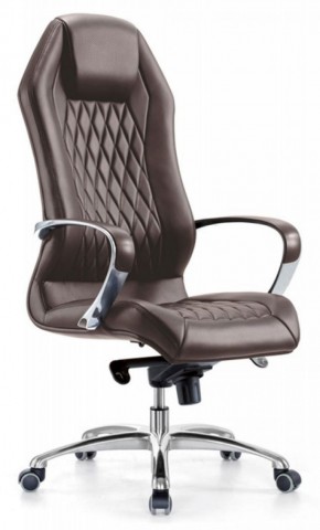 Кресло руководителя Бюрократ _AURA/BROWN коричневый в Лысьве - lysva.mebel-74.com | фото