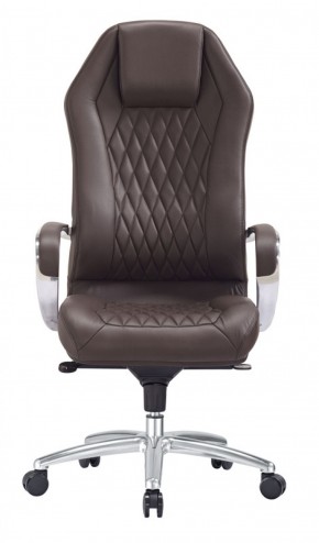 Кресло руководителя Бюрократ _AURA/BROWN коричневый в Лысьве - lysva.mebel-74.com | фото