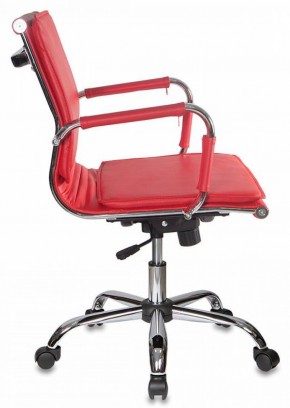 Кресло руководителя Бюрократ CH-993-LOW/RED красный в Лысьве - lysva.mebel-74.com | фото