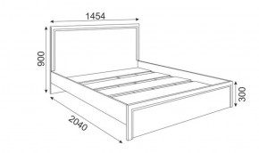 Кровать 1.4 М16 Стандарт с настилом Беатрис (Орех гепланкт) в Лысьве - lysva.mebel-74.com | фото