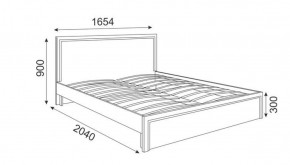 Кровать 1.6 М07 Стандарт с основанием Беатрис (Орех гепланкт) в Лысьве - lysva.mebel-74.com | фото