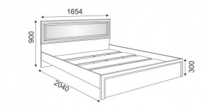 Кровать 1.6 М09 с мягкой спинкой и настилом Беатрис (Орех гепланкт) в Лысьве - lysva.mebel-74.com | фото
