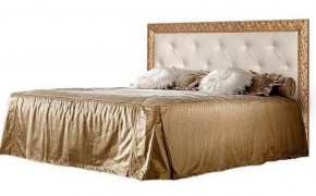Кровать 2-х спальная (1,4 м) Тиффани штрих-лак/золото с мягким изголовьем (ТФКР140-2) в Лысьве - lysva.mebel-74.com | фото