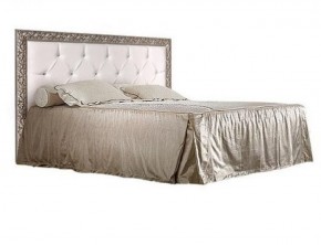 Кровать 2-х спальная (1,6 м) Тиффани штрих-лак/серебро с мягким изголовьем (ТФКР-2) в Лысьве - lysva.mebel-74.com | фото